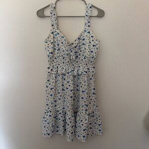 Inspired Hearts Blue and White Floral Dress